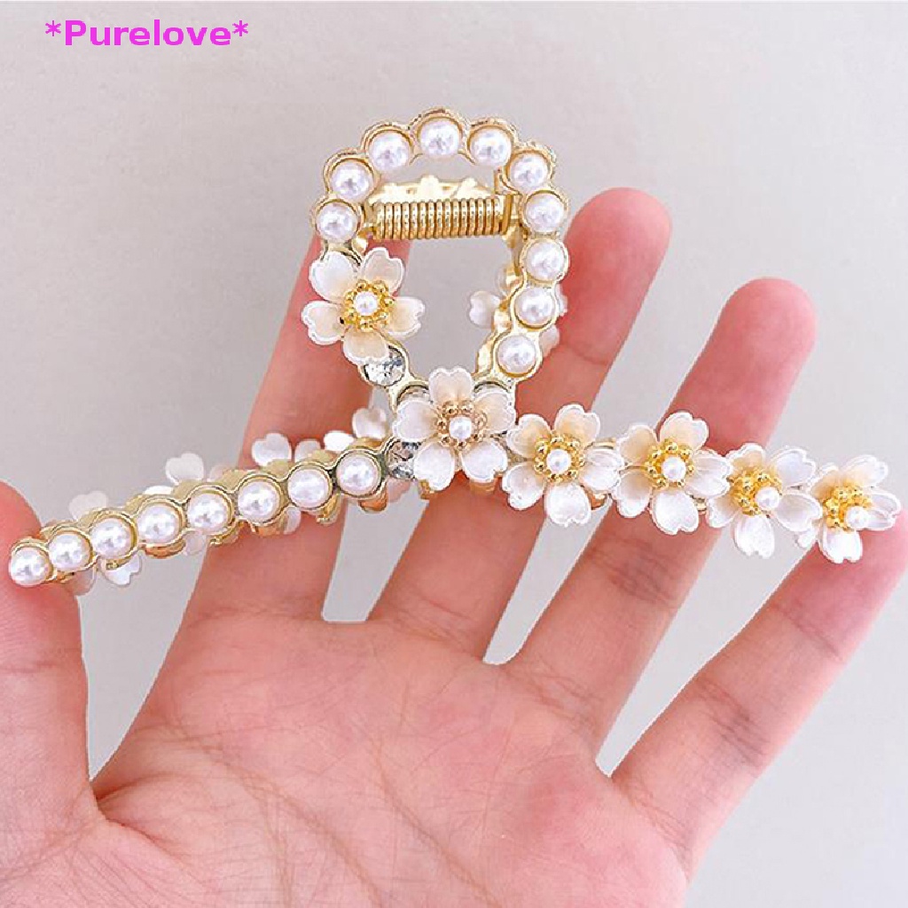 Kẹp Tóc Hình Hoa Đính Ngọc Trai Thời Trang Cho Nữ Mới
