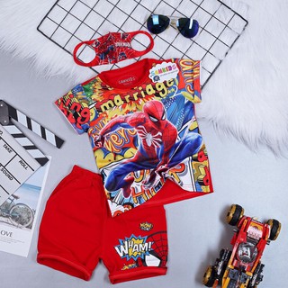 Bộ siêu nhân Nhện 3D tặng kèm khẩu trang cho bé - SAMKIDS