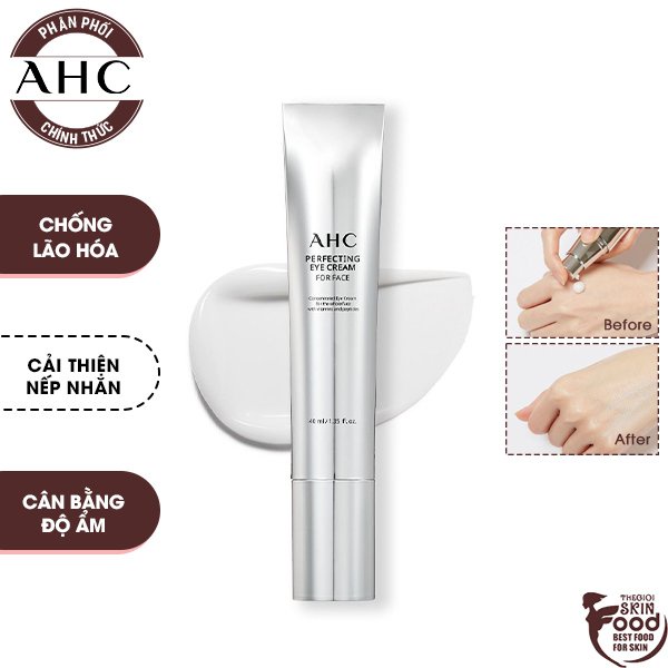 Kem Dưỡng Chống Lão Hóa, Cải Thiện Nếp Nhăn Vùng Da Mắt AHC Perfecting Eye Cream For Face 40ml