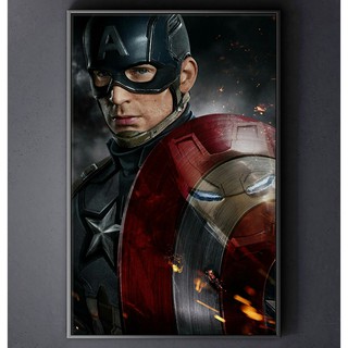 TRANH CANVAS SIÊU ANH HÙNG MARVEL treo tường in theo yêu cầu - CAPTAIN AMERICA VS IRON MAN