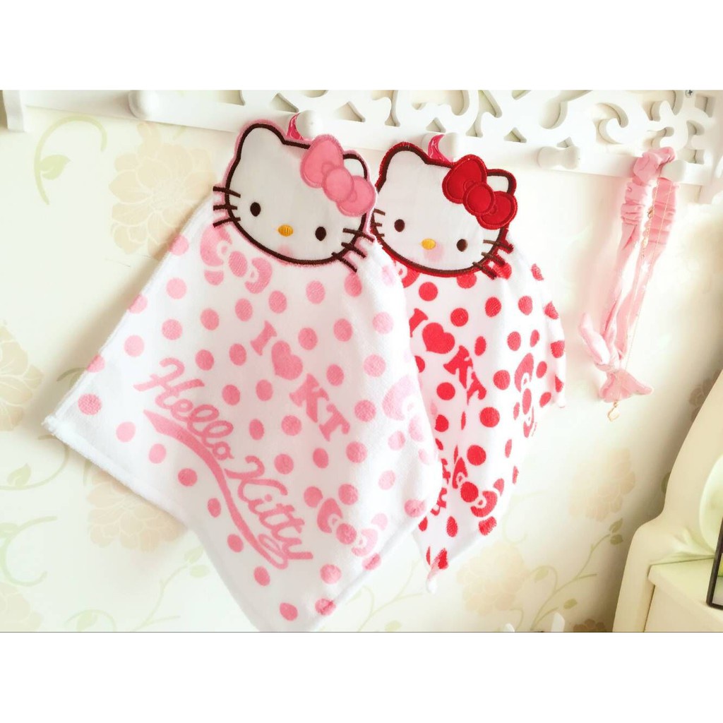 Khăn Lau Tay Hình Vuông Cỡ Nhỏ Họa Tiết Doraemon Stitch Hello Kitty Melody Dễ Thương Cho Nhà Bếp