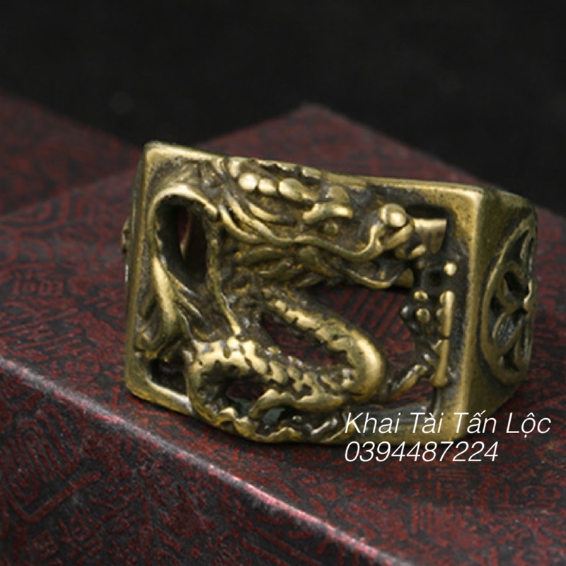 NHẪN RỒNG BẰNG ĐỒNG KÈM HỘP ĐỰNG