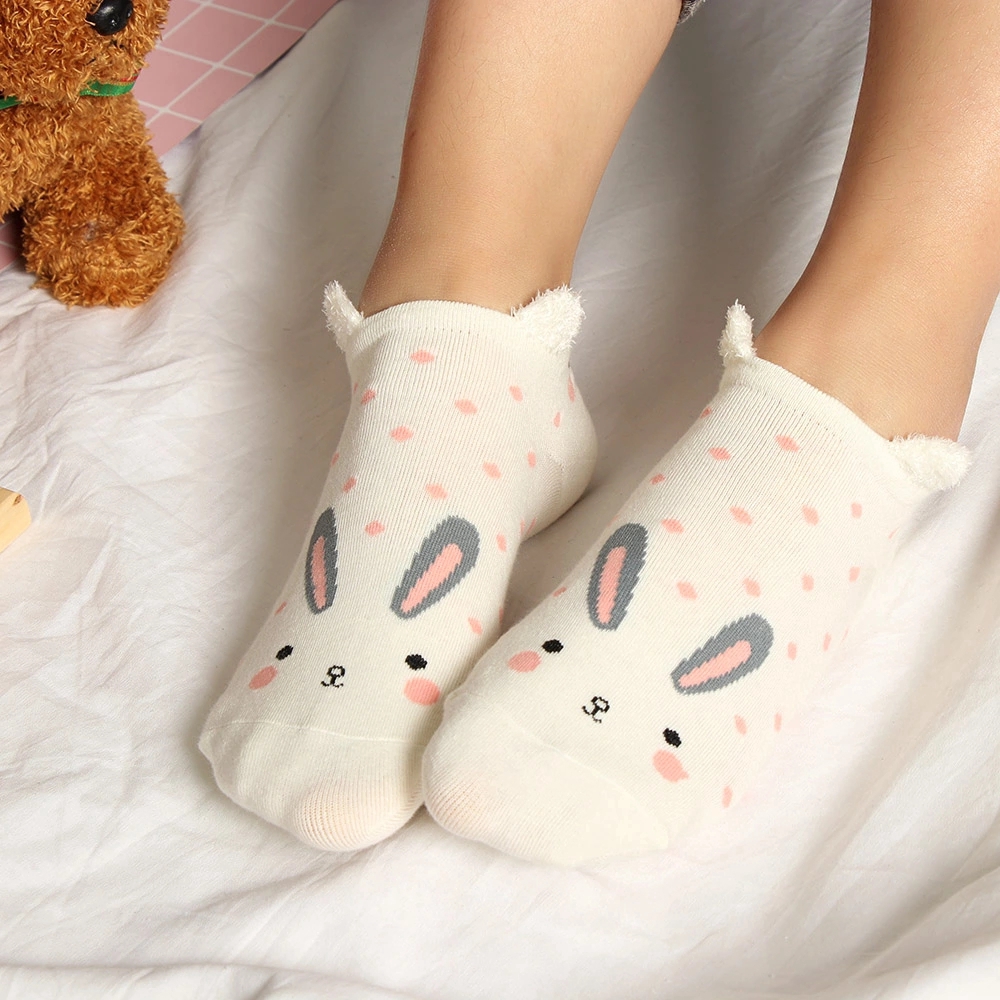 Đôi tất mắt cá chân cổ thấp cotton ấm áp mềm mại cho nữ họa tiết động vật hoạt hình đáng yêu phong cách Harajuku