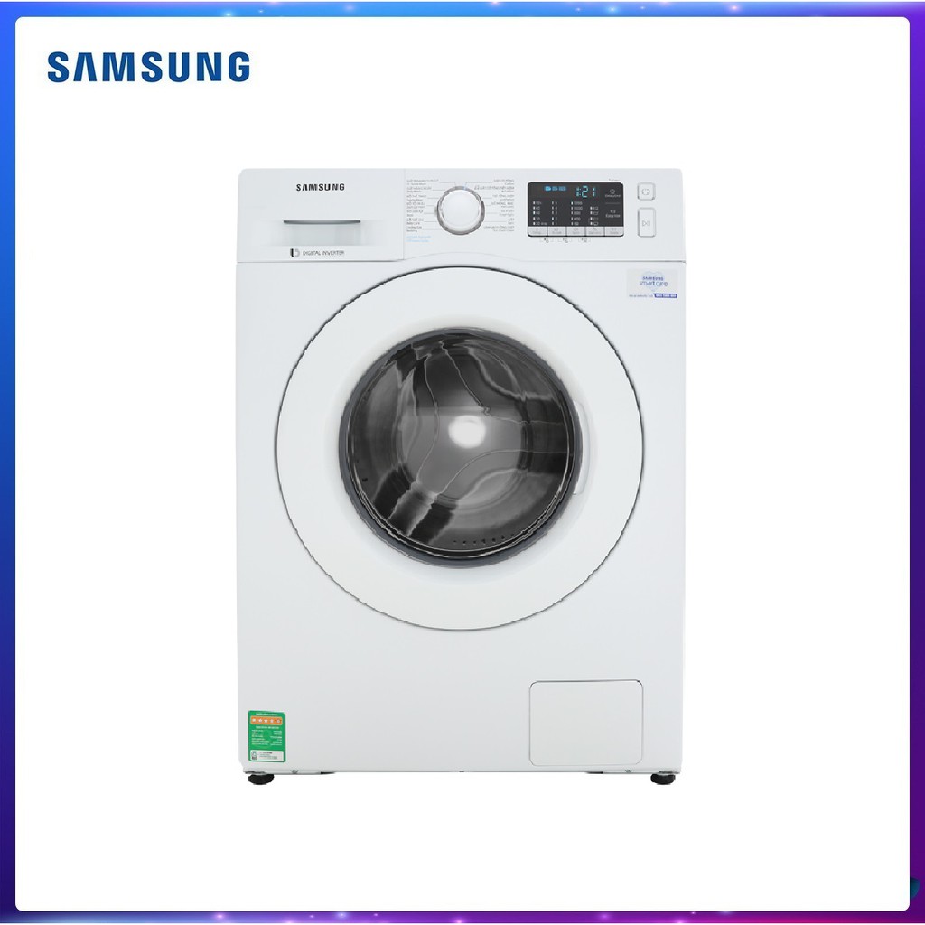 Máy giặt Samsung Inverter 8 kg WW80J52G0KW/SV Giặt nước nóng Khóa trẻ em, Công nghệ Inverter tiết kiệm điện