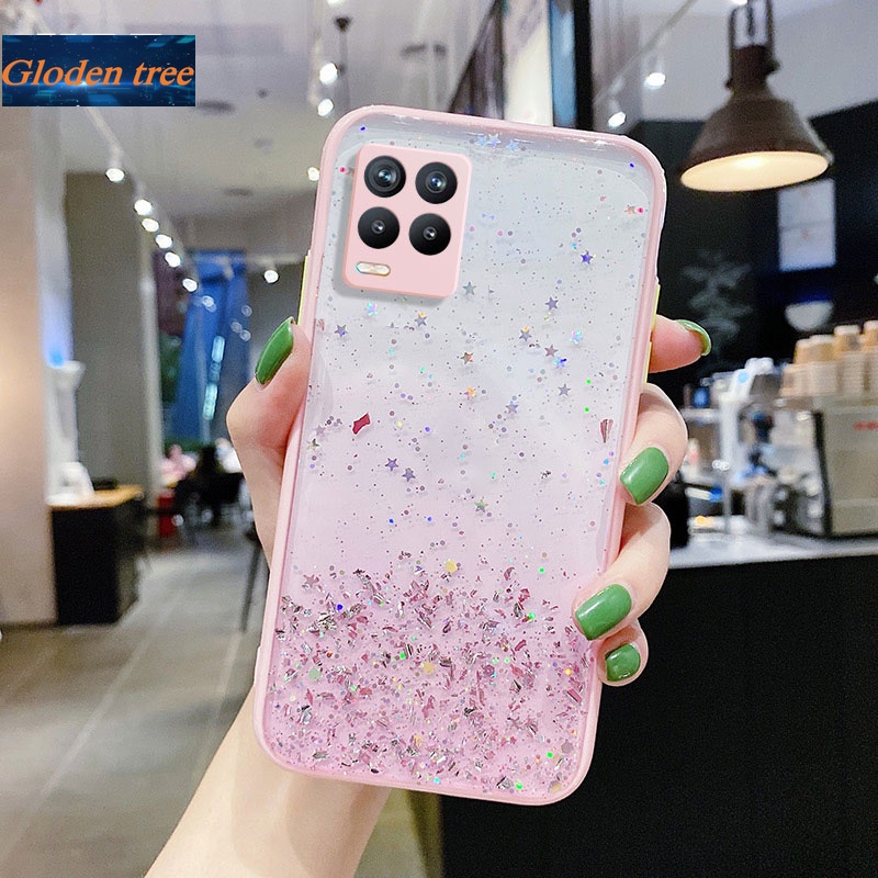 Ốp Điện Thoại Dẻo Họa Tiết Ngôi Sao Lấp Lánh Cho Oppo Realme 8 Pro Realme 7 Pro Realme Narzo 20 Pro Realme 7i C17