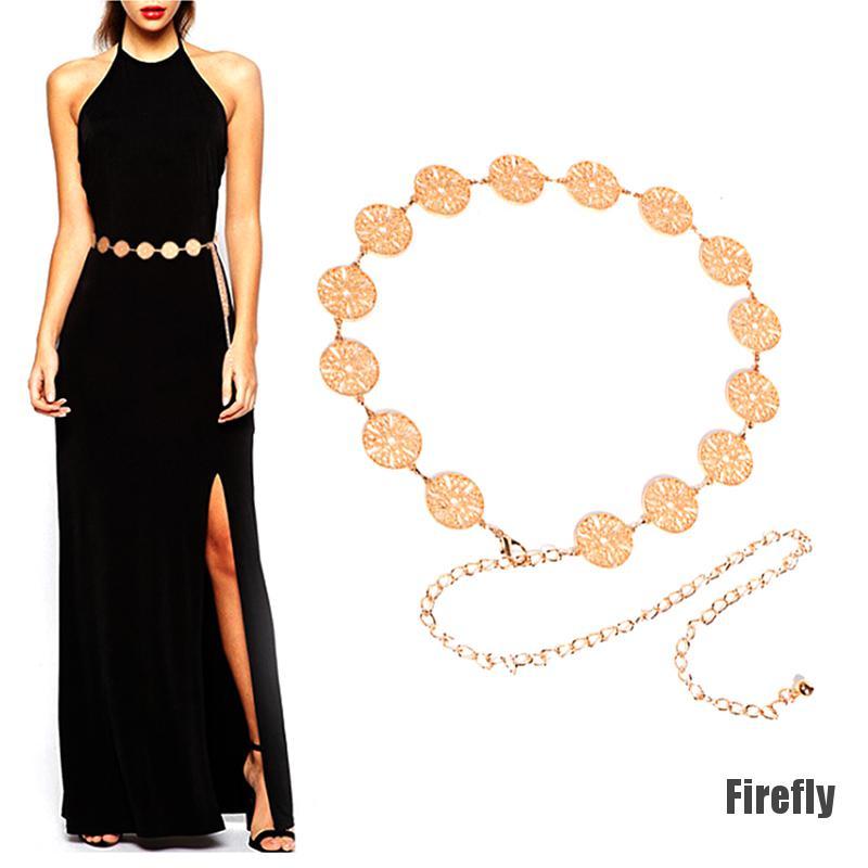 Thắt Lưng Dây Xích Kim Loại Thời Trang Cho Nữ