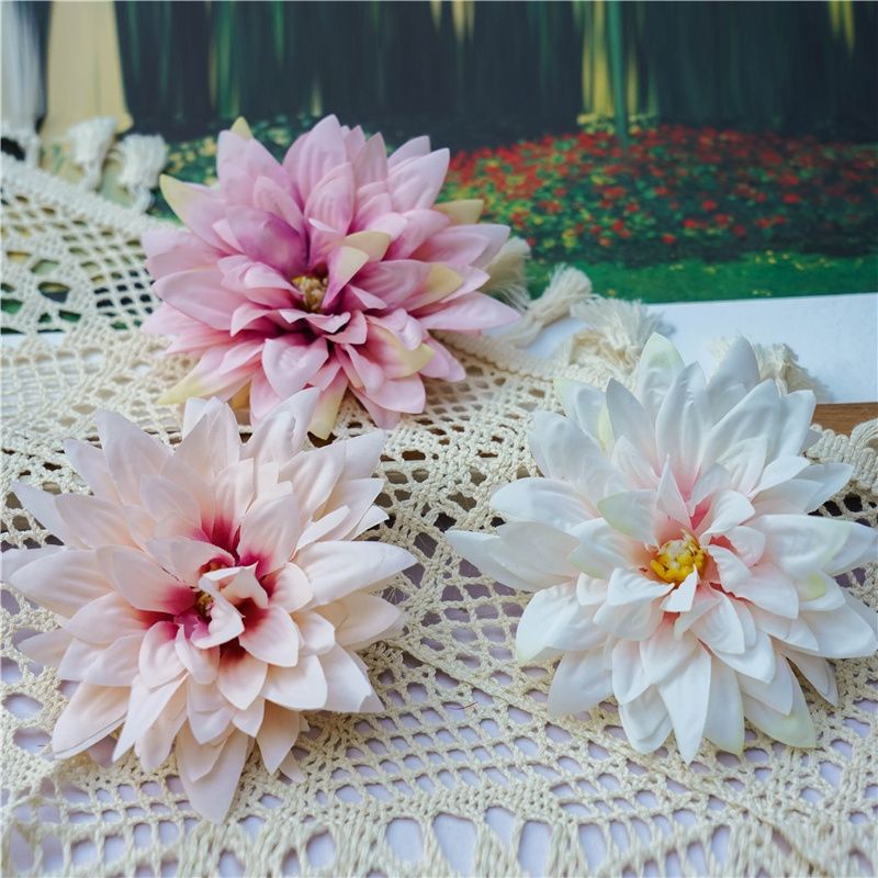 Thược dược mâm xôi, đầu bông thược dược trang trí đầu bông 10cm
