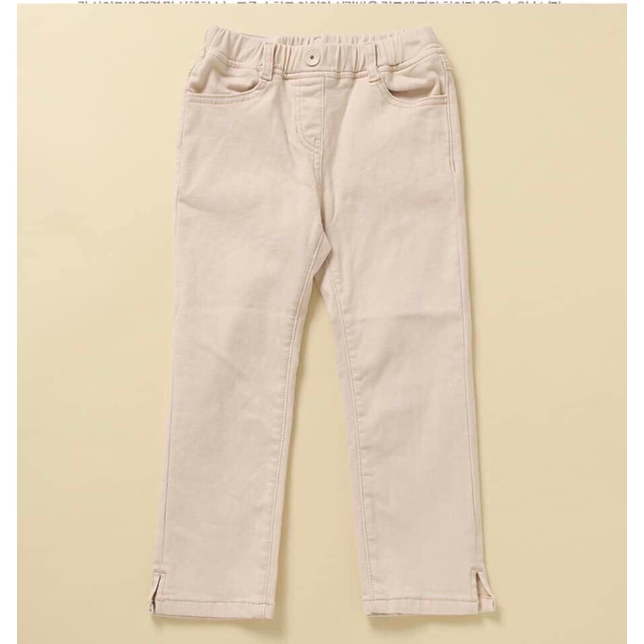 Quần dài Jean lót nỉ Roem Girls kem Q1K3J5