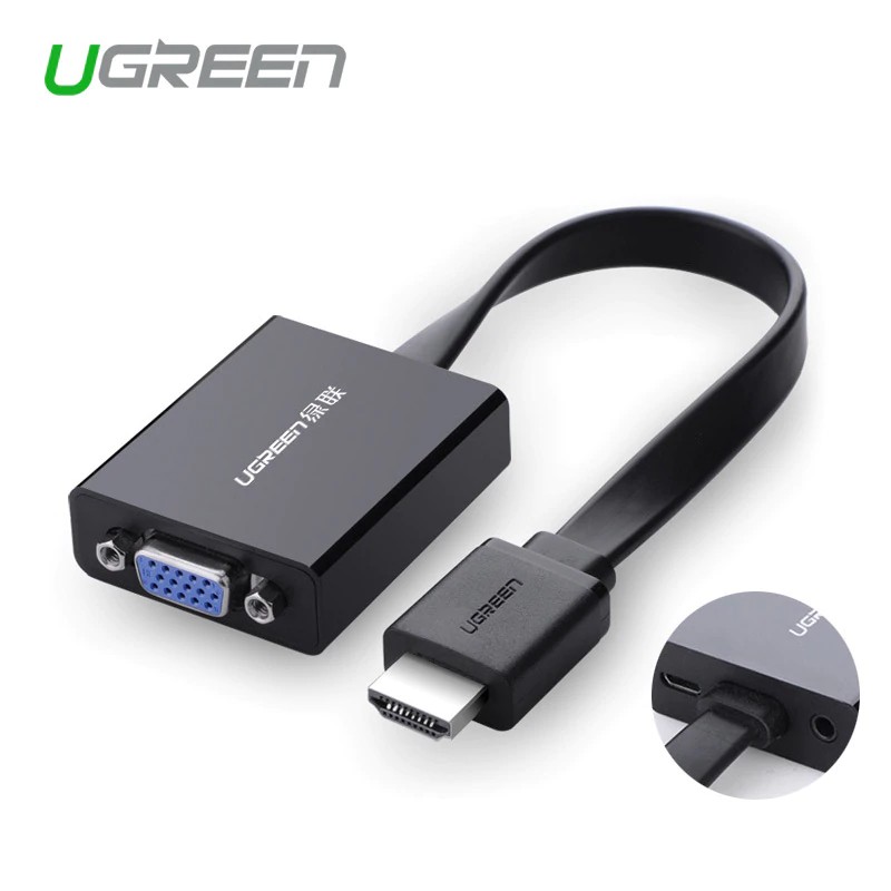 Dây cáp chuyển đổi cổng 1080P HDMI sang VGA thương hiệu Ugreen