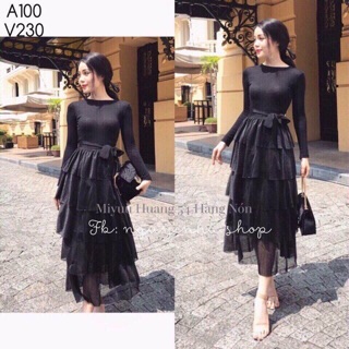 Váy maxi tầng hót hit - ảnh thật