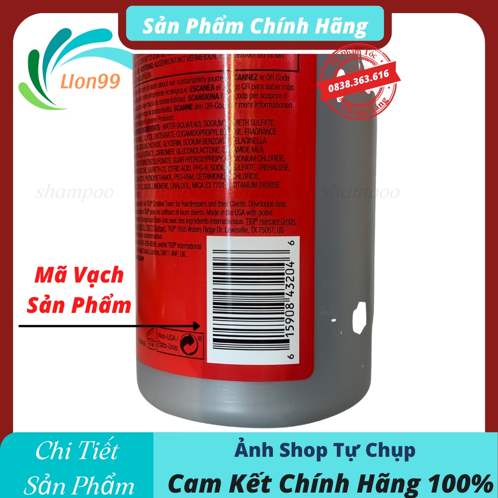 Cặp dầu gội TIGI BED HEAD 970ml phục hồi tóc khô xơ hư tổn giảm gãy rụng hàng chính hãng