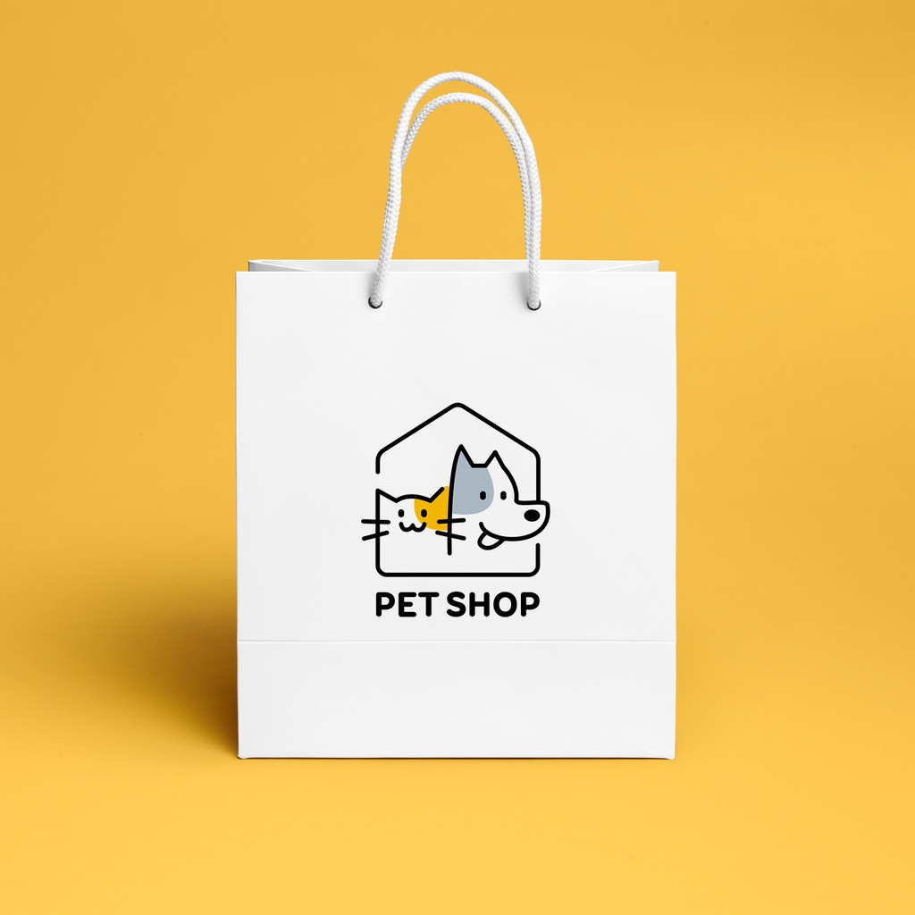 Mẫu thiết kế logo giá rẻ hình chó mèo cho pet shop, cửa hàng thú cưng