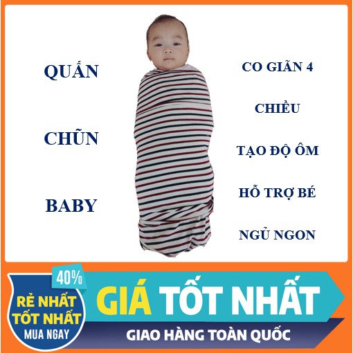 Quấn chũn [cực mềm mát] giúp bé ngủ sâu giấc