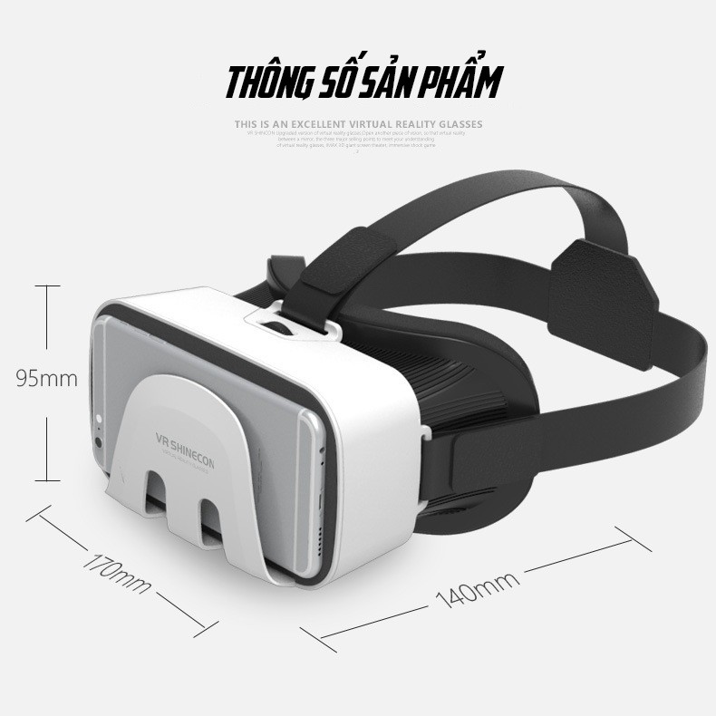 [NHẬP MÃ GIẢM GIÁ 50k] Kính Thực Tế Ảo 3D VR Shinecon G03B Cao Cấp  - Hàng Chính Hãng