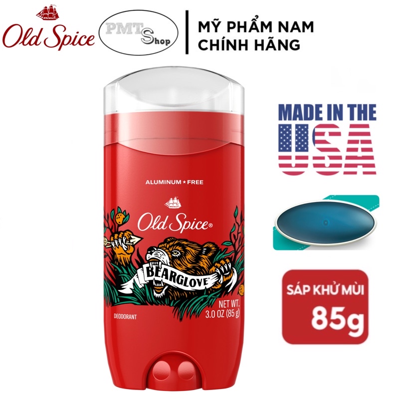 Lăn Sáp khử mùi nam Old Spice Wild Collection 85g (sáp xanh) Wolfthorn Bearglove Krakengard Elklord Nightpather