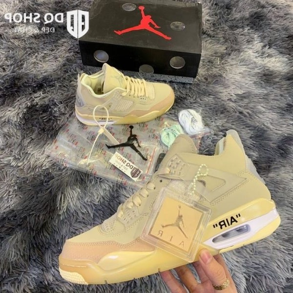 Giày thể thao  sneaker Jodan 4  trắng phong cách lịch lãm (full box)