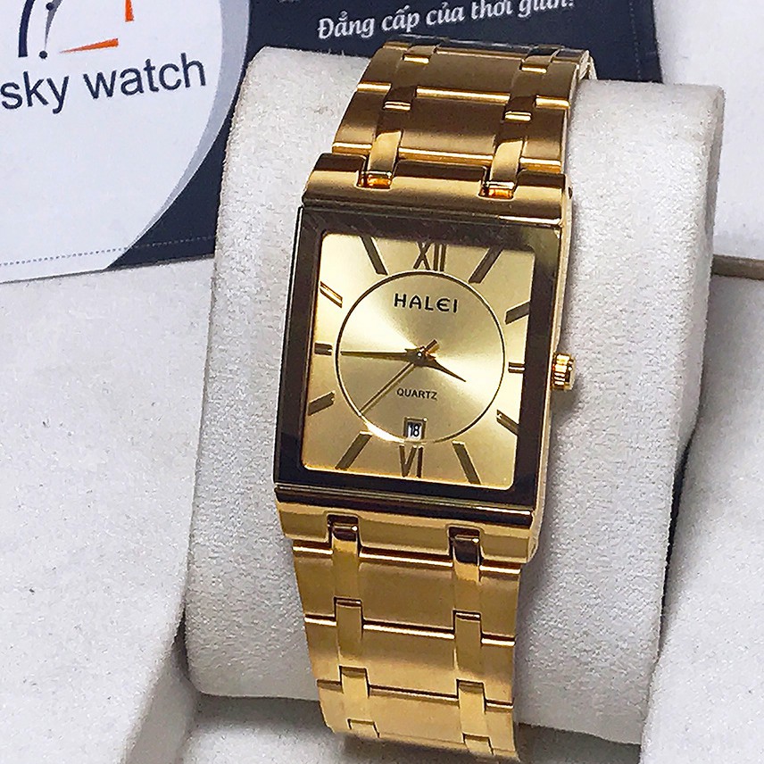 (SIÊU PHẨM) Đồng hồ nam HALEI H564 Đẳng cấp doanh nhân mặt vuông dây thép cao cấp sang trọng | BigBuy360 - bigbuy360.vn