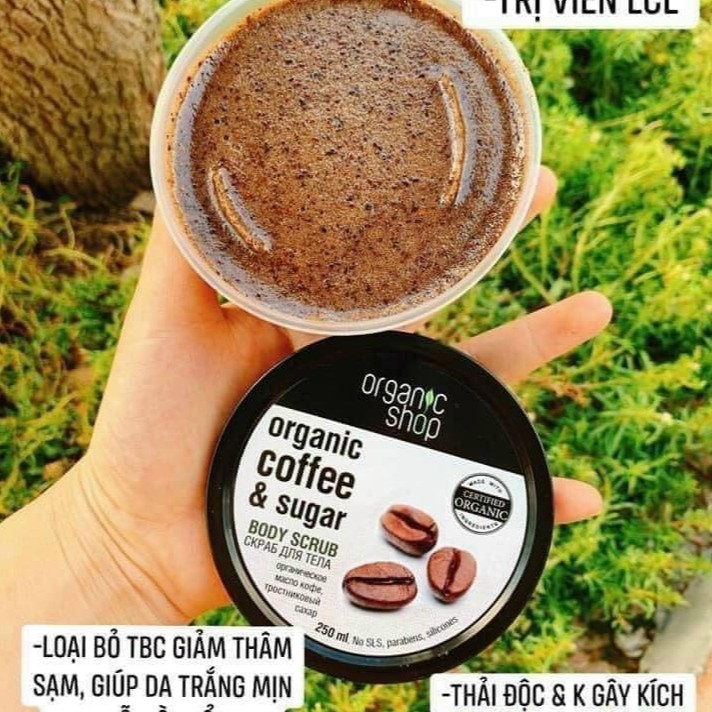 Tẩy Da Chết Body Thiên Nhiên Organic Coffee &amp; Sugar, Tẩy Da Chết An Toàn Hiệu Quả