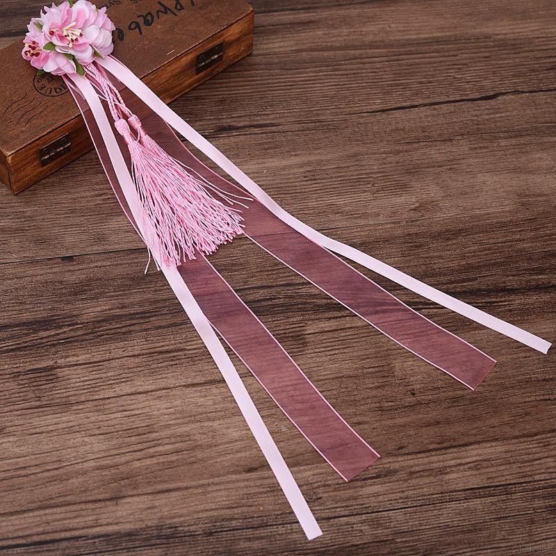 Kẹp tóc hình hoa phối tua rua độc đáo thời trang cho bé