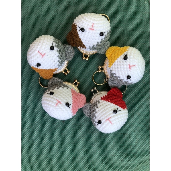 Túi đựng tỏi cho bé sơ sinh bằng len handmade nhiều mẫu hình con mèo