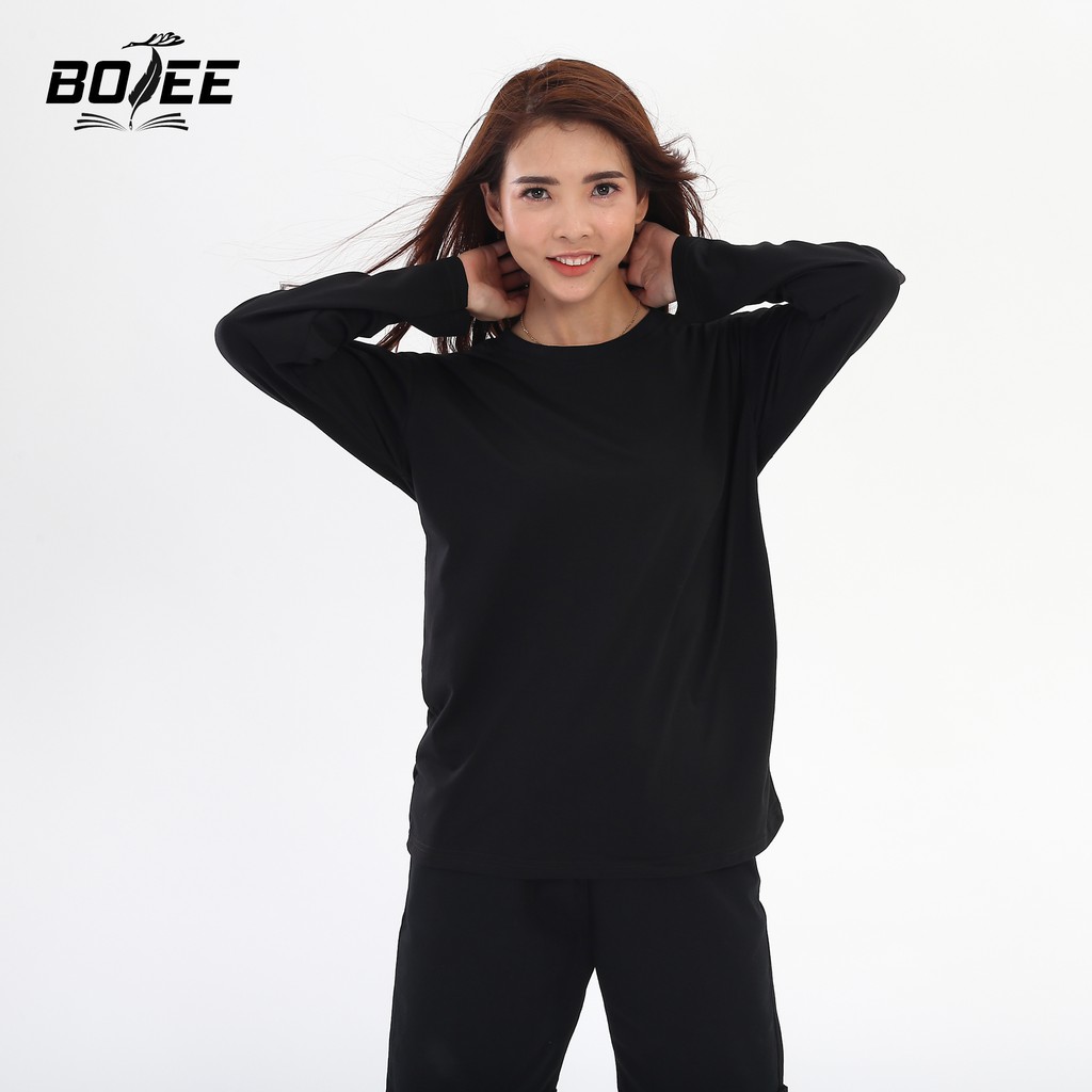 Áo thun dài tay trơn Basic BOTEE form rộng unisex nam nữ | BigBuy360 - bigbuy360.vn