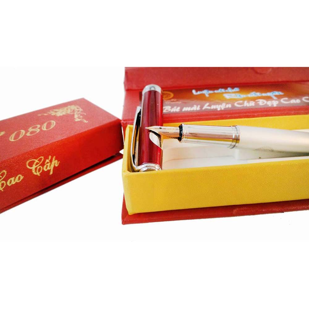 Bút máy/Bút mài Ánh Dương AD080 - DKVPP.Store ngòi mài 2 mầu, bút mực viết chữ đẹp nét thanh đậm