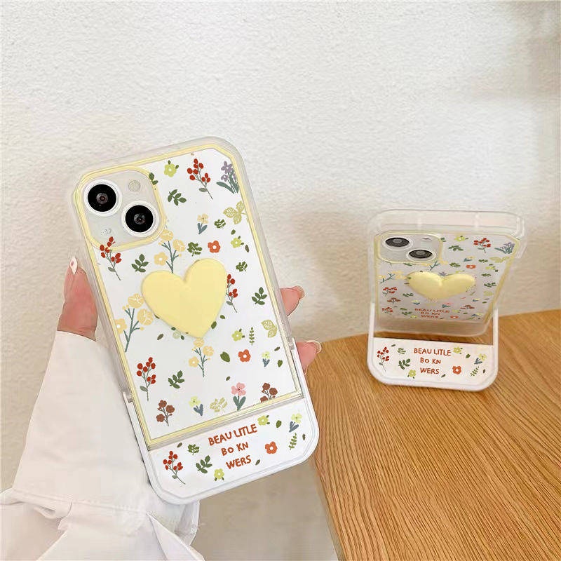 Small Floral Yellow Flower Suitable for Iphone13promax Apple 12 Phone Case 11 Invisible Bracket XR Female XS sQ0g