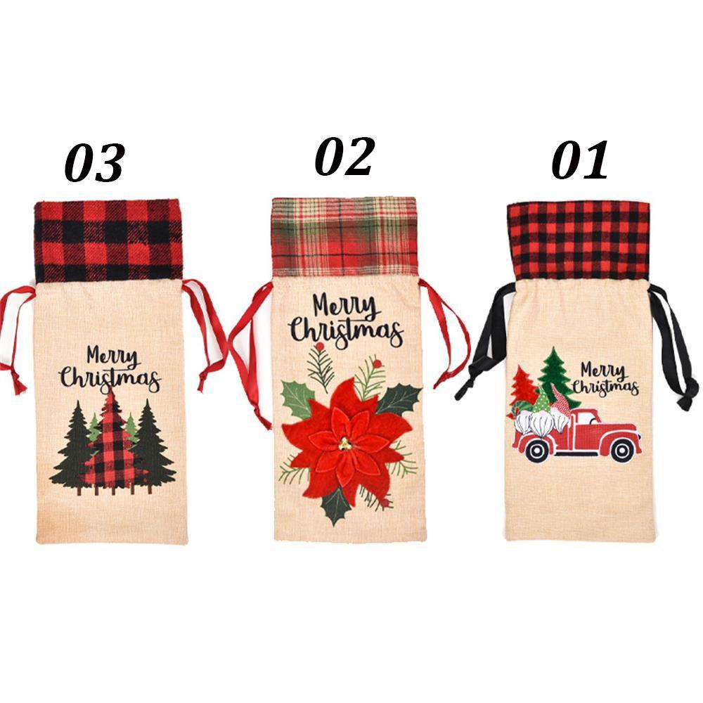 CONOPERY Áo Bọc Chai Rượu Hoạ Tiết Giáng Sinh Thời Trang