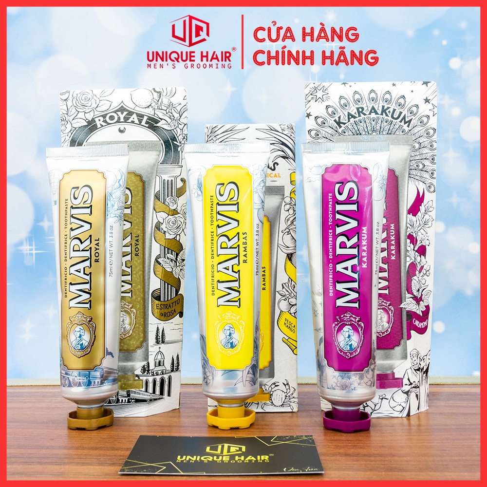 [Chính Hãng] Kem đánh răng cao cấp Marvis ý - 85ml 9 Hương vị - new 2021