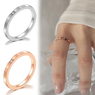 Nhẫn Thép Titan Màu Vàng Hồng/Bạc Đính Đá Thời Trang Dành Cho Nữ khoidaumoi
