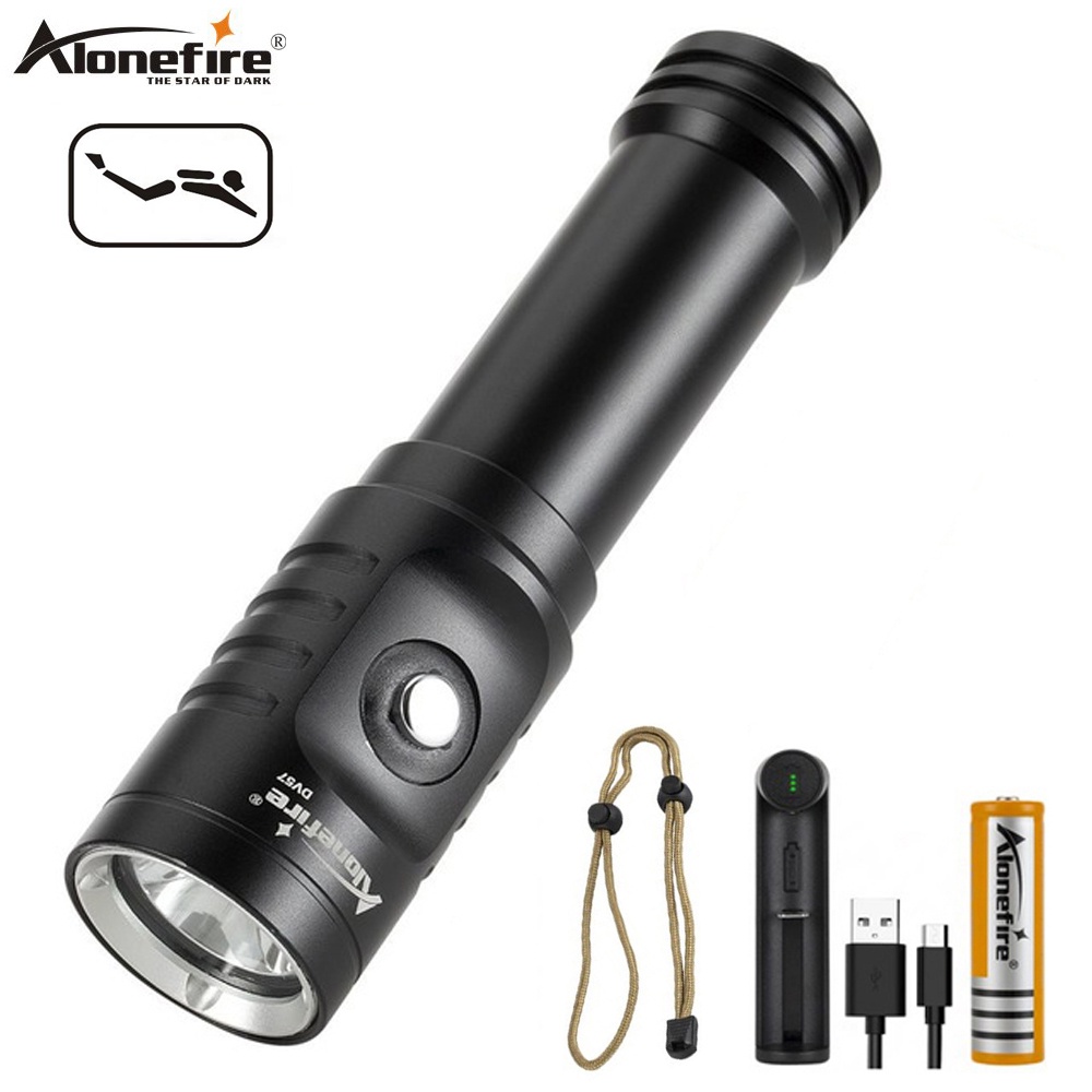 Đèn Pin Lặn Chống Thấm Nước 100M Alonefire DV57 Cree XM-L2