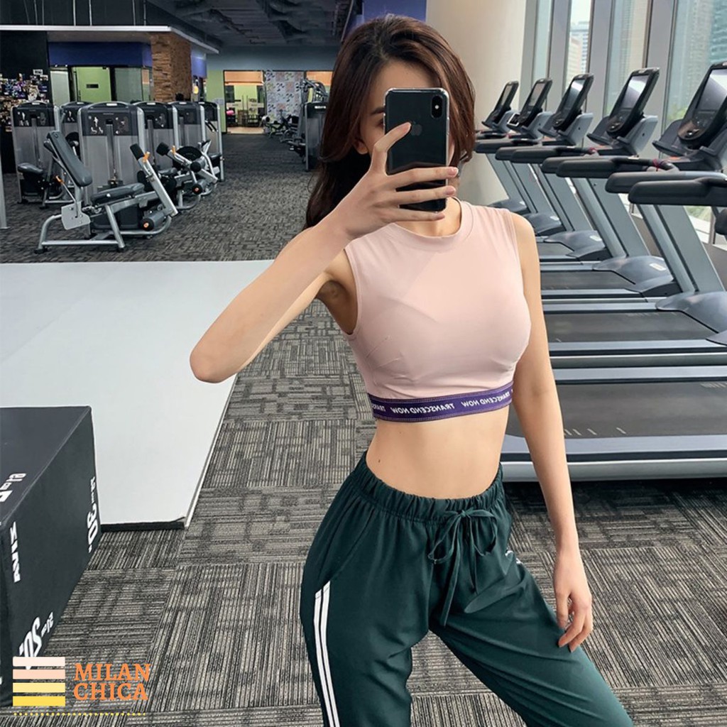 Áo Croptop thun phông ngắn thể thao nữ Transce (Đồ tập gym yoga) (Không Quần) - Cửa Hàng Việt Nam - Livan Sport
