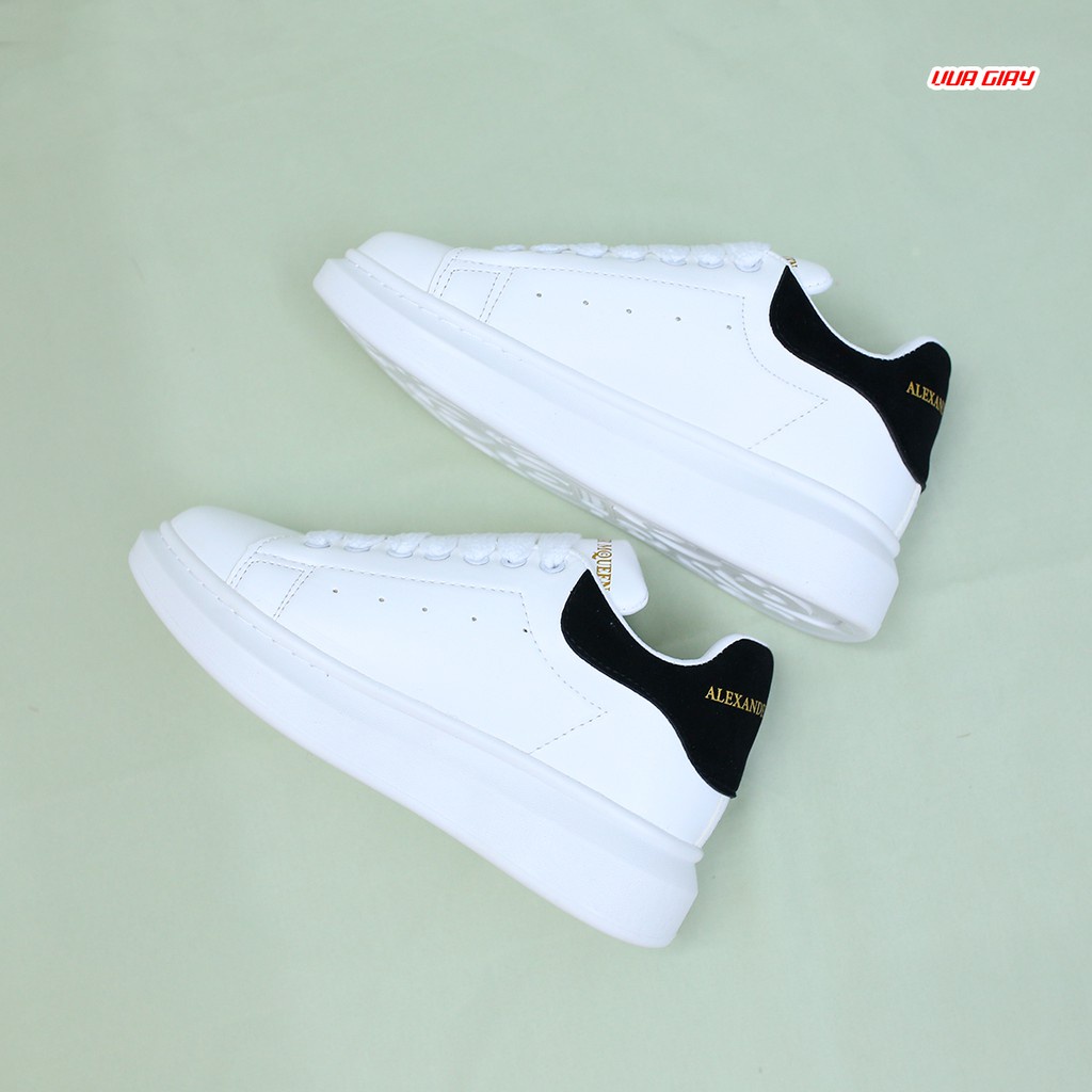 Giày Sneaker Mcq Trắng, Giày MC Queen trắng gót nhung nỉ chuẩn đẹp Tăng Chiều Cao 5cm Đủ Size Nam Nữ