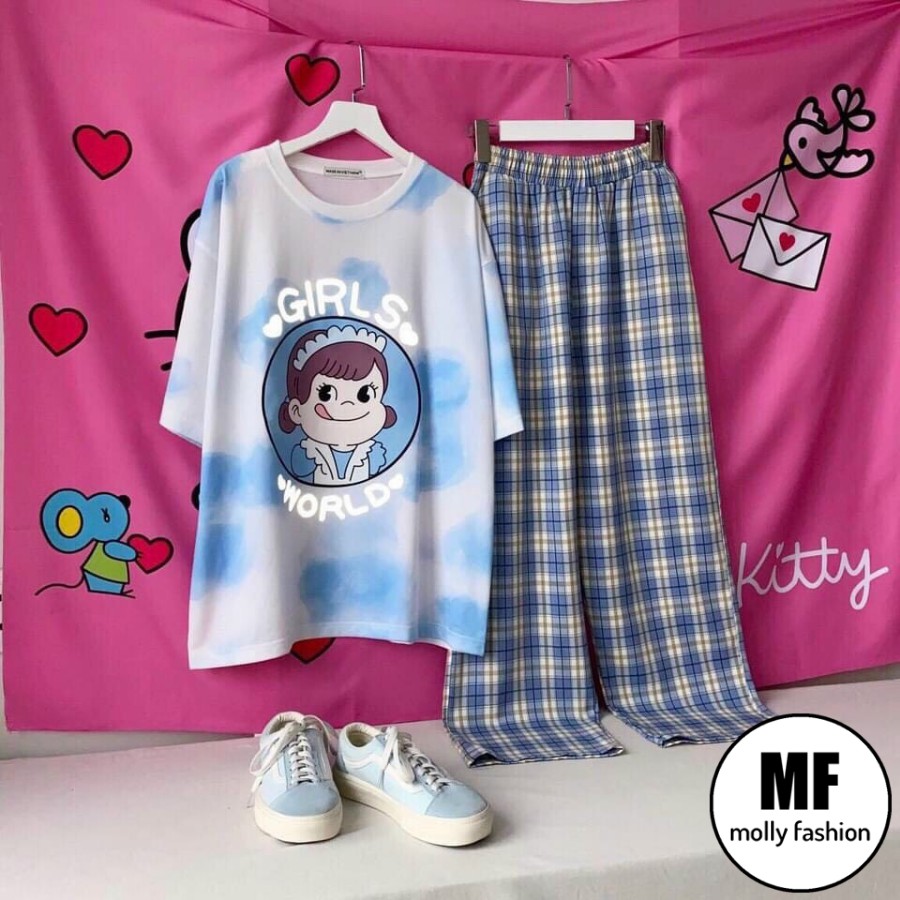 Set đồ nữ quần dài CARO KATE LOANG NHIỀU MẪU ❤️ Đồ bộ hoạt hình Unisex Freesize Molly Fashion