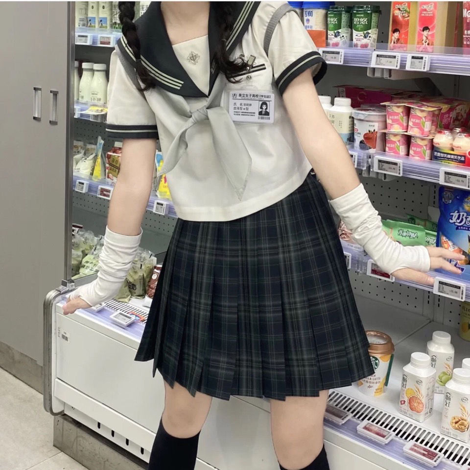 Ống tay áo chống tia cực tím làm từ lụa lạnh phong cách Harajuku