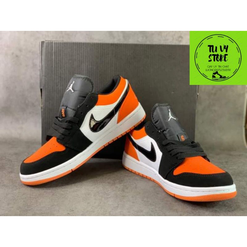 [Full box + bill]  giày thể thao JD cao cổ thấp cổ đen cam phong cách thời trang nam nữ đủ size 35-43 | BigBuy360 - bigbuy360.vn