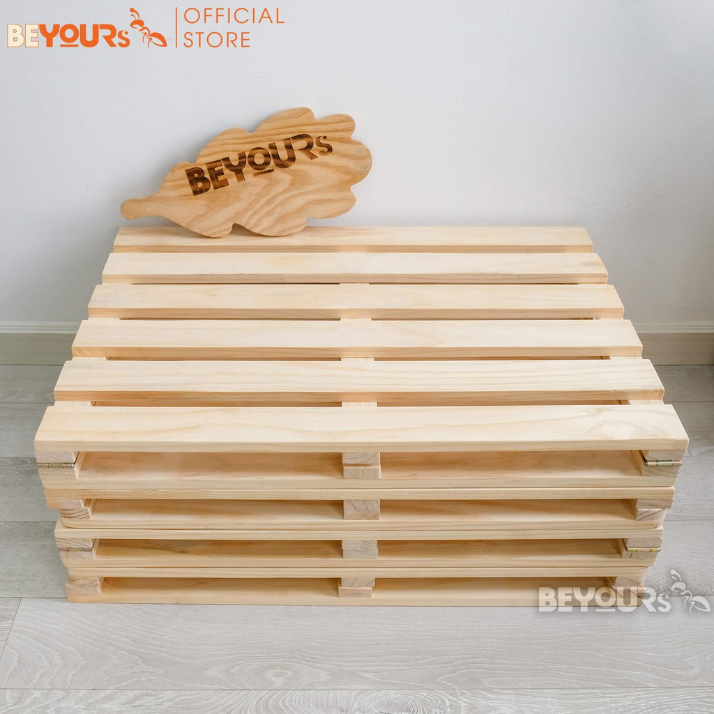 Giường Ngủ Pallet Gỗ Thông Minh BEYOURs Nội Thất Kiểu Hàn Lắp Ráp | BigBuy360 - bigbuy360.vn