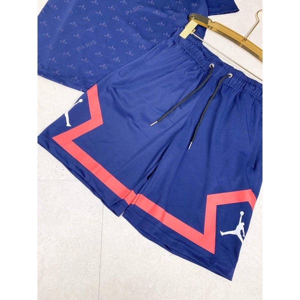 Set bộ thể thao Paris in logo ngực 1294, bộ thể thao hè nam chấ mát