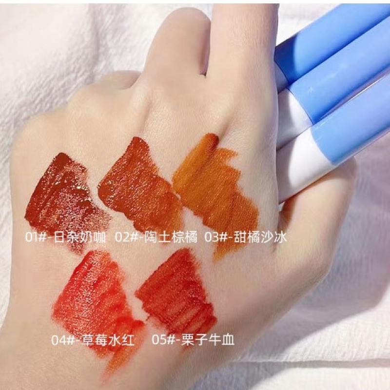 (Hàng mới về)Bộ 5 son kem lì lâu trôi dùng trang điểm KTE trái cây | BigBuy360 - bigbuy360.vn