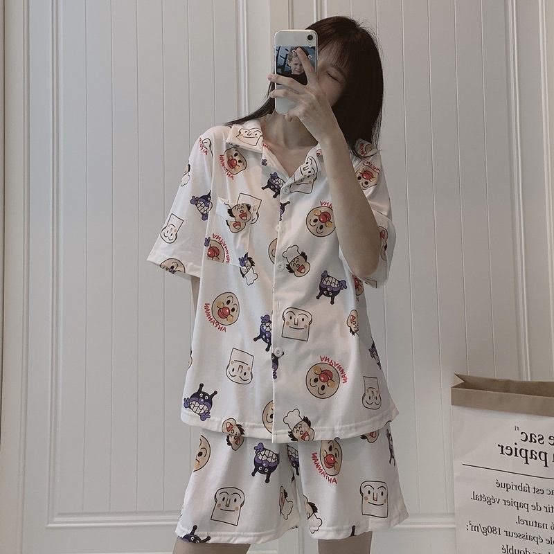 Bộ pijama hình cute form vừa, bộ ngủ ở nhà form vừa, set đồ ngủ ở nhà cute