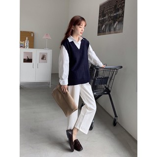 Áo gile len nhiều màu basic ulzzang Hàn Quốc [Yannie]