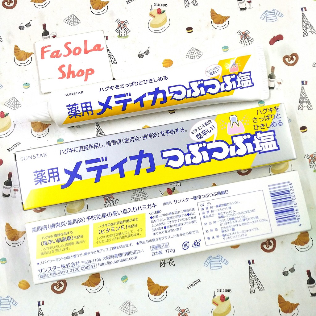 Kem đánh răng muối SUNSTAR 170G Nhật Bản 🇯🇵 Toothpaste Japan