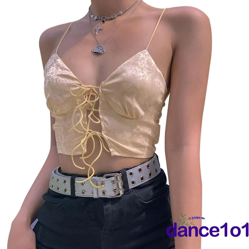 Áo Lửng Hai Dây In Họa Tiết Hoa Quyến Rũ Dành Cho Nữ