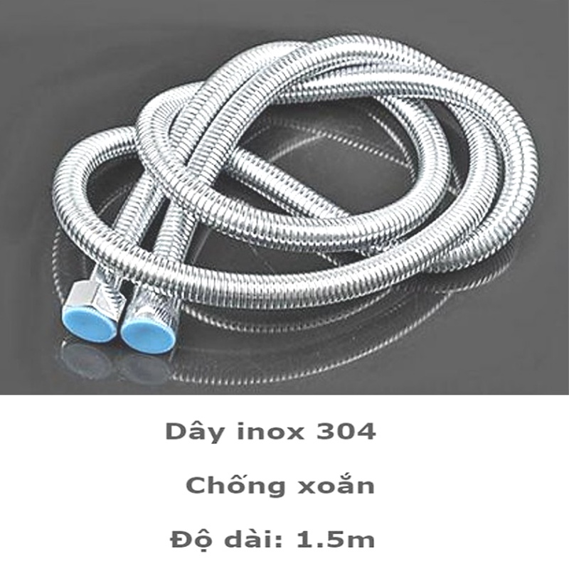 Dây sen tắm inox chống xoắn Luva, dài 1,5m