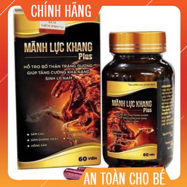 SALE KHÔ MÁU Mãnh Lực Khang Plus - Hỗ trợ bổ thận, tăng cường khả năng sinh lý nam & giúp giảm nguy cơ mãn dục sớm ở nam