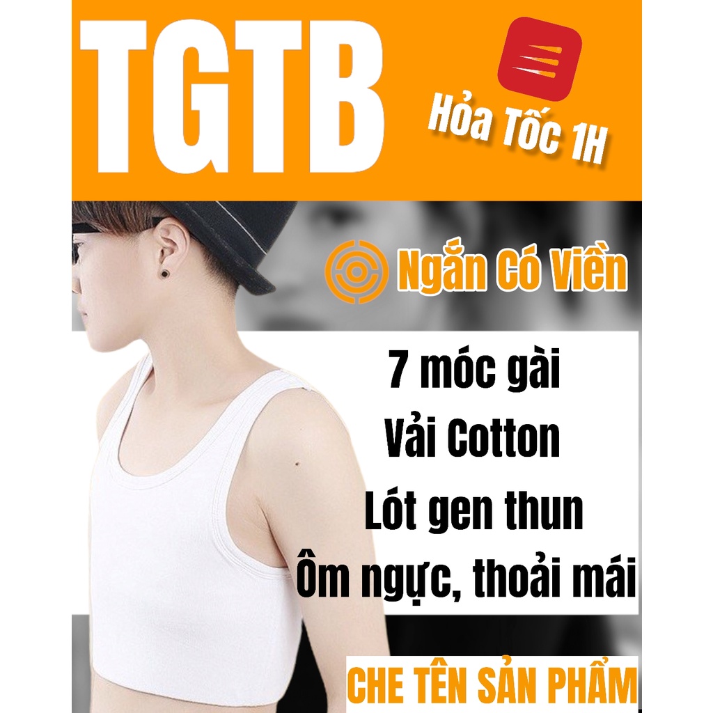 Áo Nịt Ngực Tomboy Có Viền -  Lót Mới  Móc Gài TGTB - Thoáng mát Dành Cho thumbnail