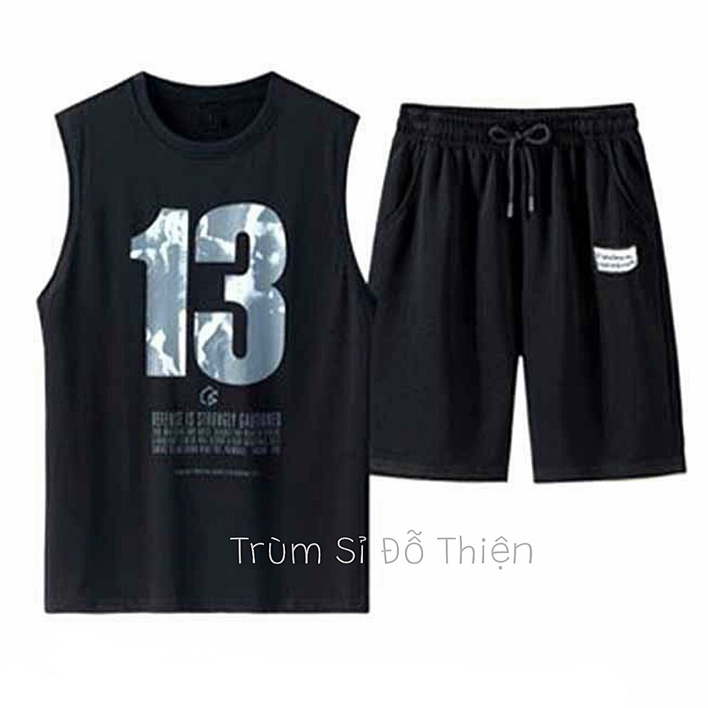 BỘ HÈ NAM  FREESHIP  ĐỒ BỘ NAM THỂ THAO SỐ 13 THỜI TRANG ĐỘC LẠ PHONG CÁCH HÀN TRẺ TRUNG CHẤT THUN SIÊU MÁT MÙA HÈ