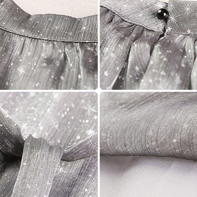 [ SẴN ] Váy Liền 2 Lớp Cổ Yếm Cách Điệu Lấp Lánh Blink BLink/ Đầm Chữ A Xòe Sát Nách Mặc 2 Kiểu Kèm Thắt Lưng V00033 | BigBuy360 - bigbuy360.vn