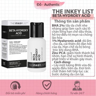 [ Bill Sephora] Serum Tinh chất tẩy tế bào chết Beta Hydroxy Acid INKEY LIST BHA