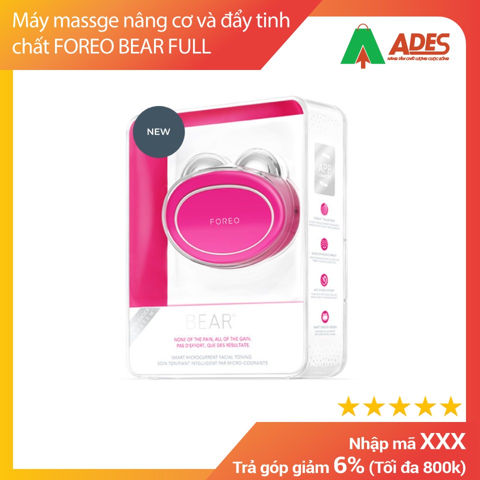 FOREO BEAR FULL - HÀNG CHÍNH HÃNG BẢO HÀNH 24 THÁNG - 1 ĐỔI 1 - Máy massage nâng cơ và đẩy tinh chất dưỡng da | BigBuy360 - bigbuy360.vn